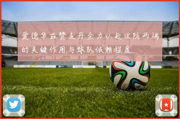 爱德华兹赞麦丹全力以赴攻防两端的关键作用与球队依赖程度